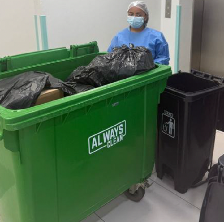 Contenedor de residuos hospitalarios